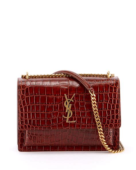 ysl crocodile purse|ysl monogram leather shoulder bag.